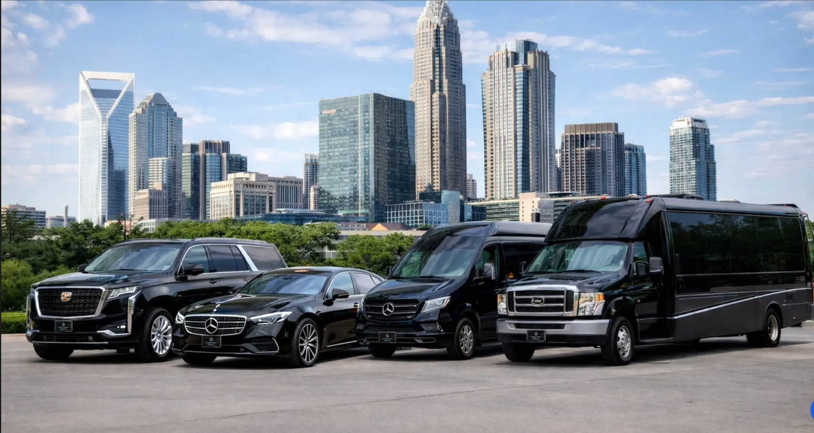 Executive black transportation fleet